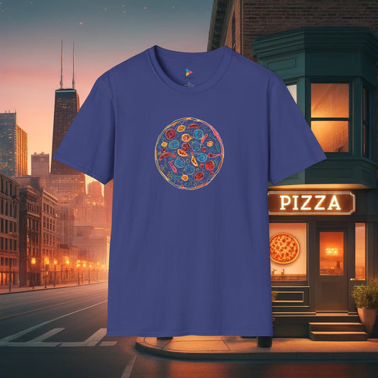 "Cosmic Pizza Night" Unisex Soft-Style T-Shirt